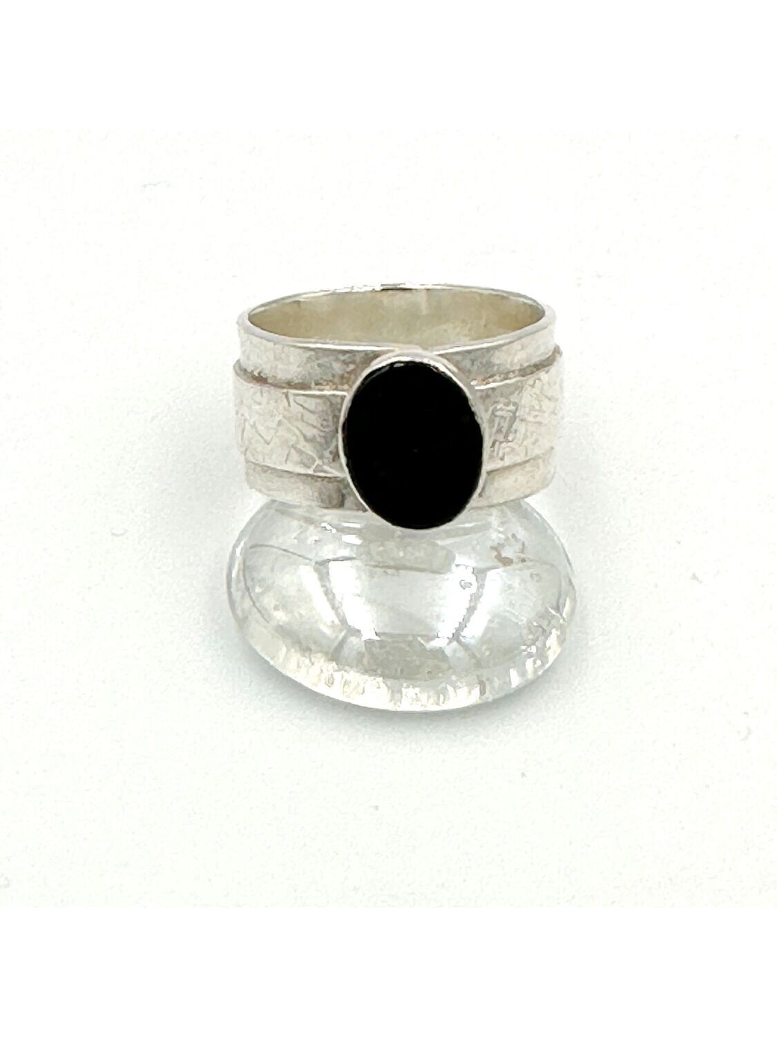 Black Onyx double ring
