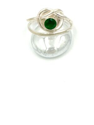 Green Onyx 'knot' ring
