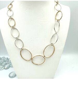 Gold filled and silver necklace