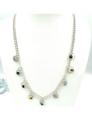 Gemstone single chain necklace