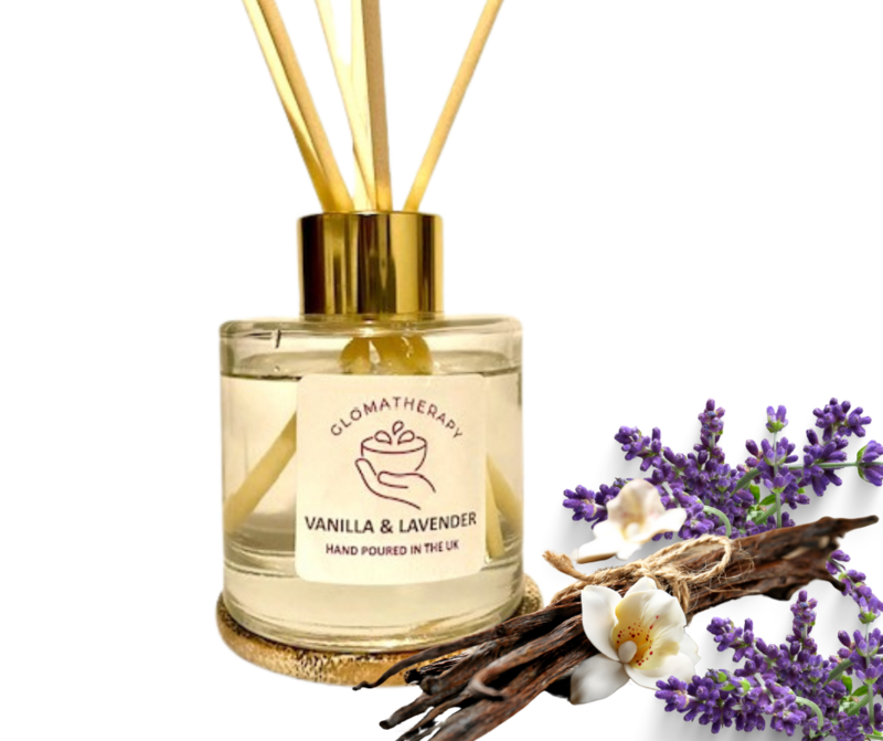 Vanilla & Lavender Reed Diffuser - Wellbeing Blend for Stress