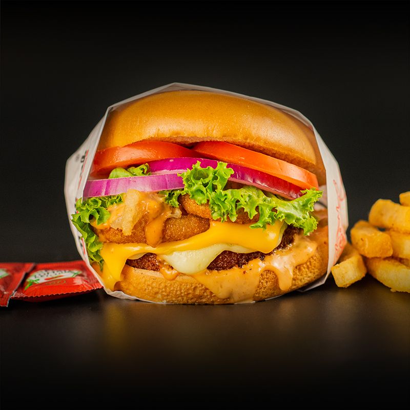 Hamburguesa de Camarón (Sin papas)