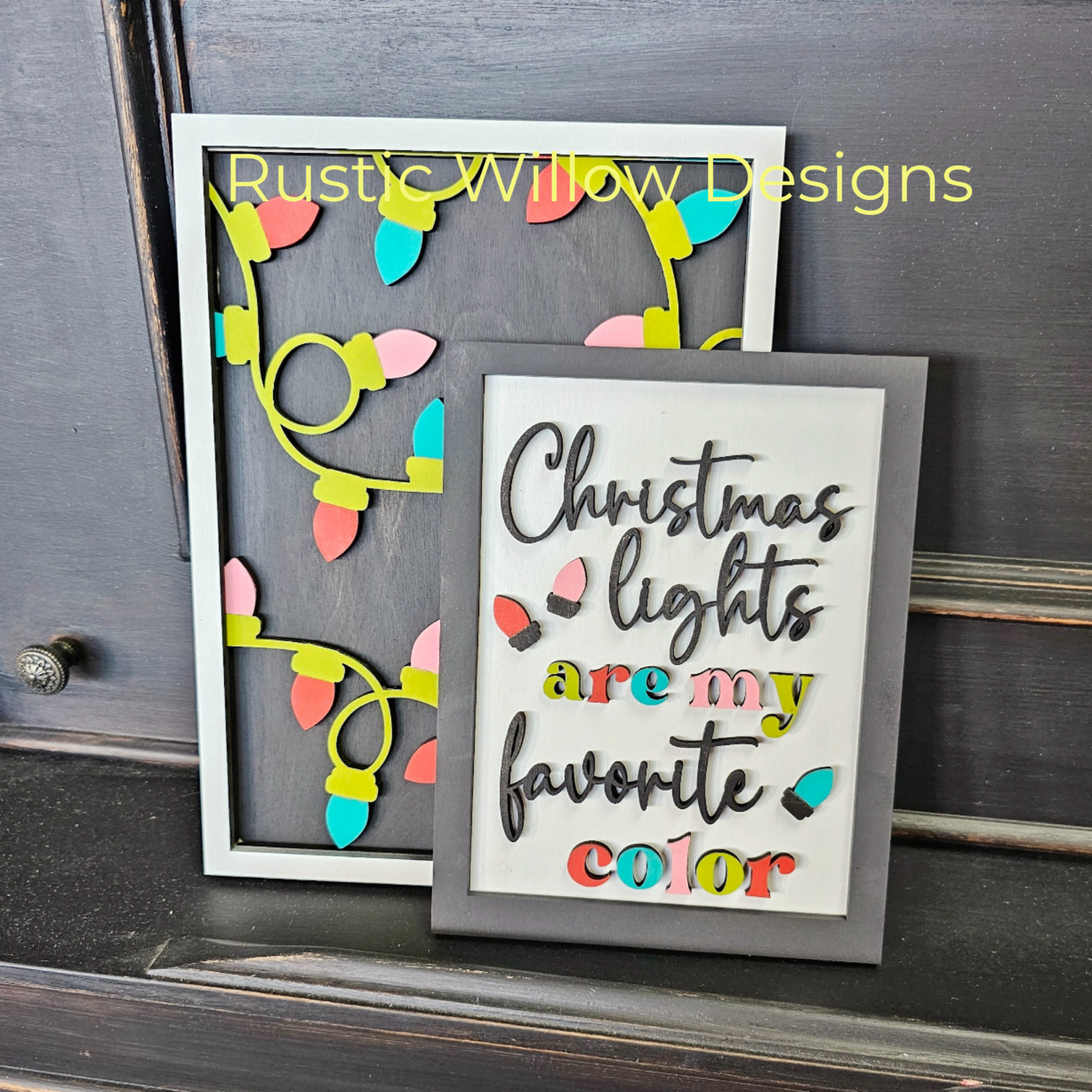 Christmas Lights ~ 2 Sign Bundle ~ DIY Kit