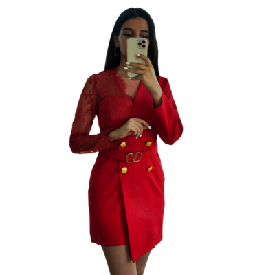 ROBE DAMME Couleur Rouge