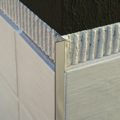 2.5 Metre Genesis Stainless Steel Straight Edge Tile Trim
