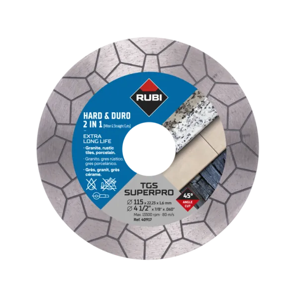 Rubi TGS115 Super Pro Diamond Cutting Disc for Hard Materials