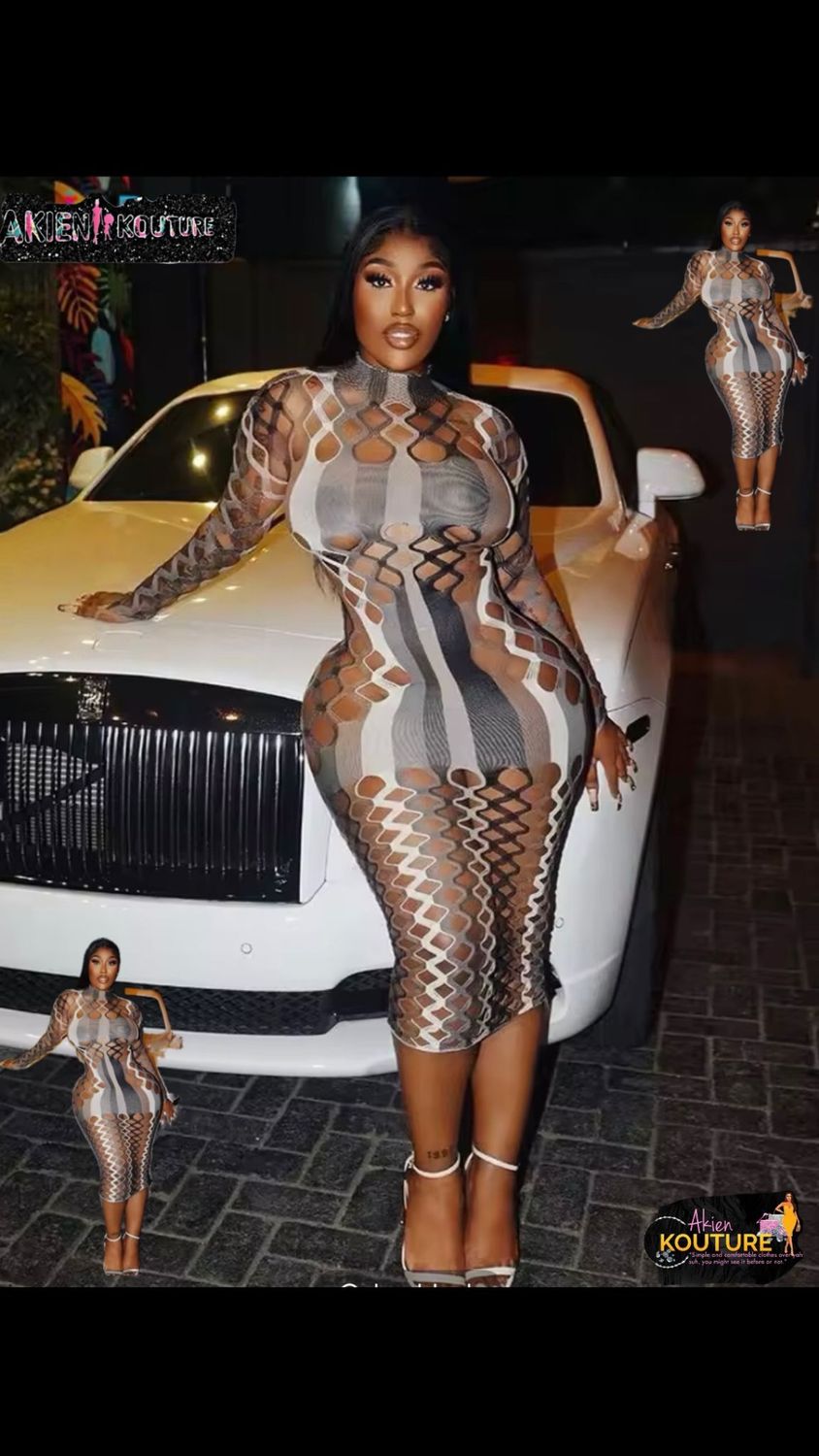 See Me Now brown See Through Dress