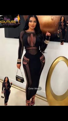 Part See Through Mesh Cut Out Dress
