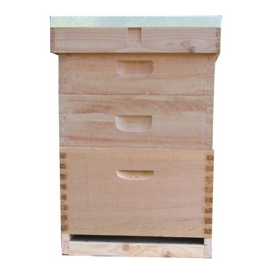 Complete Commercial Western Cedar Red Bee Hive