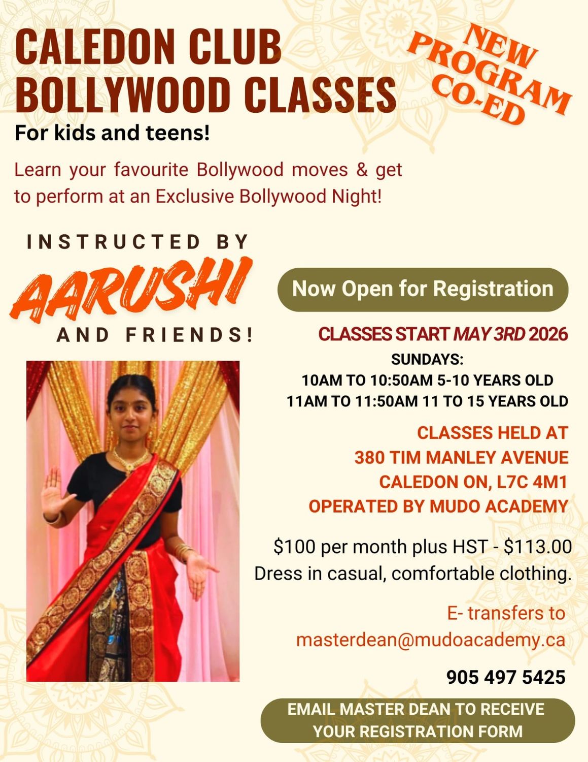 CALEDON CLUB BOLLYWOOD DANCE CLASSES