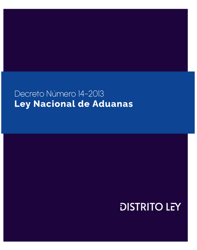 Ley Nacional De Aduanas