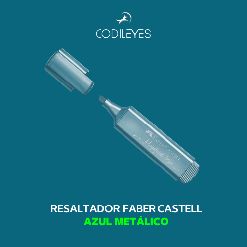 RESALTADOR FABER CASTELL METÁLICO - AZUL