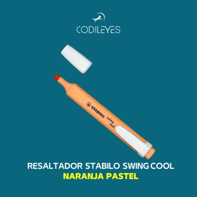 RESALTADOR STABILO SWING COOL - NARANJA PASTEL