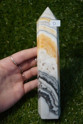 XL Banded Calcite Tower - D