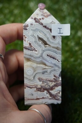 Mexican Crazy Lace Agate Tower - I