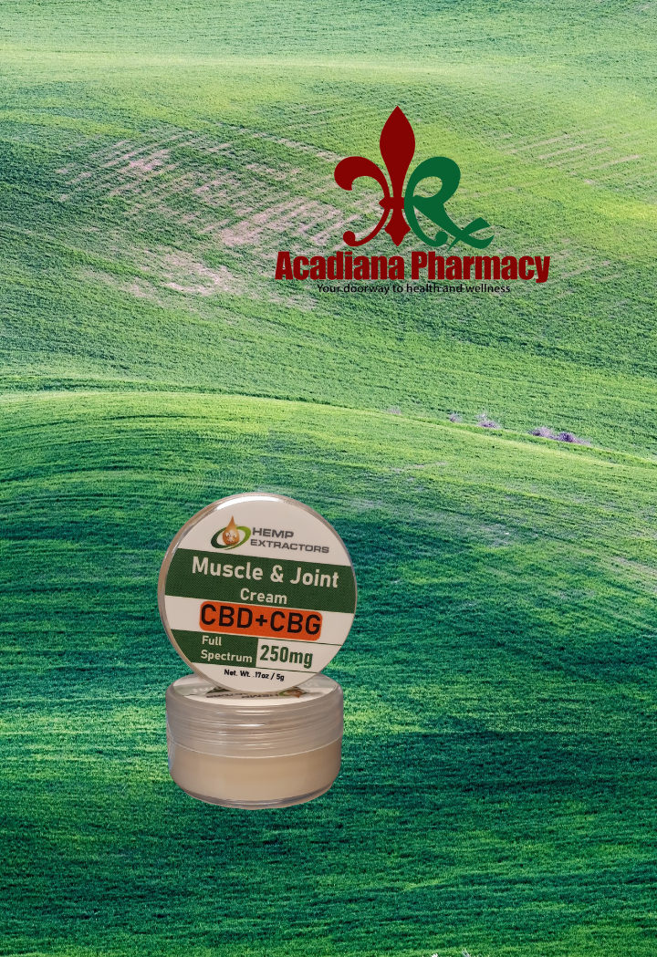 Louisiana Hemp Extractors' Muscle & Joint CBD+CBG Cream, 250 mg
