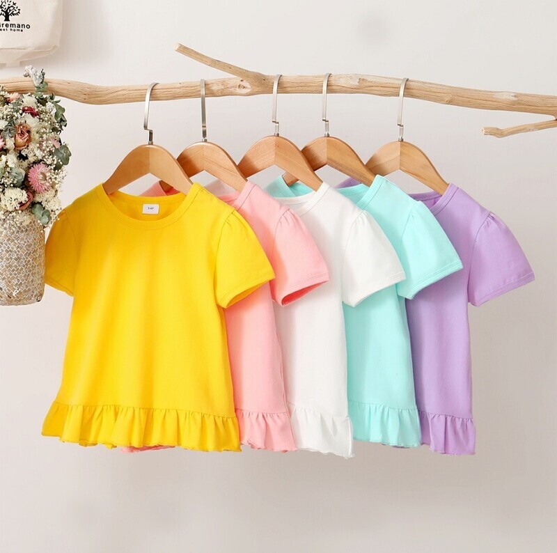 Blusa Manga Corta con Olanes