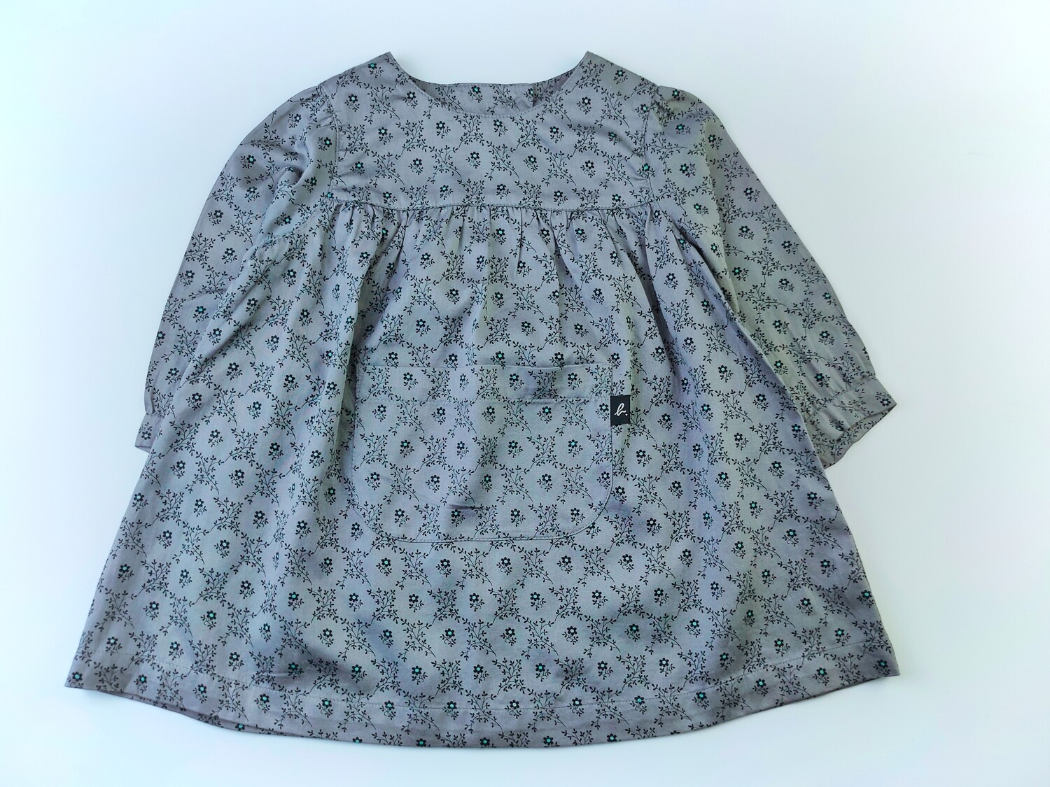 Dress Agnes b Grey - Size 12 months