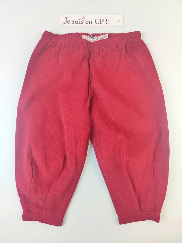 Pantalon Je suis en CP Rouge - Taille 12 mois