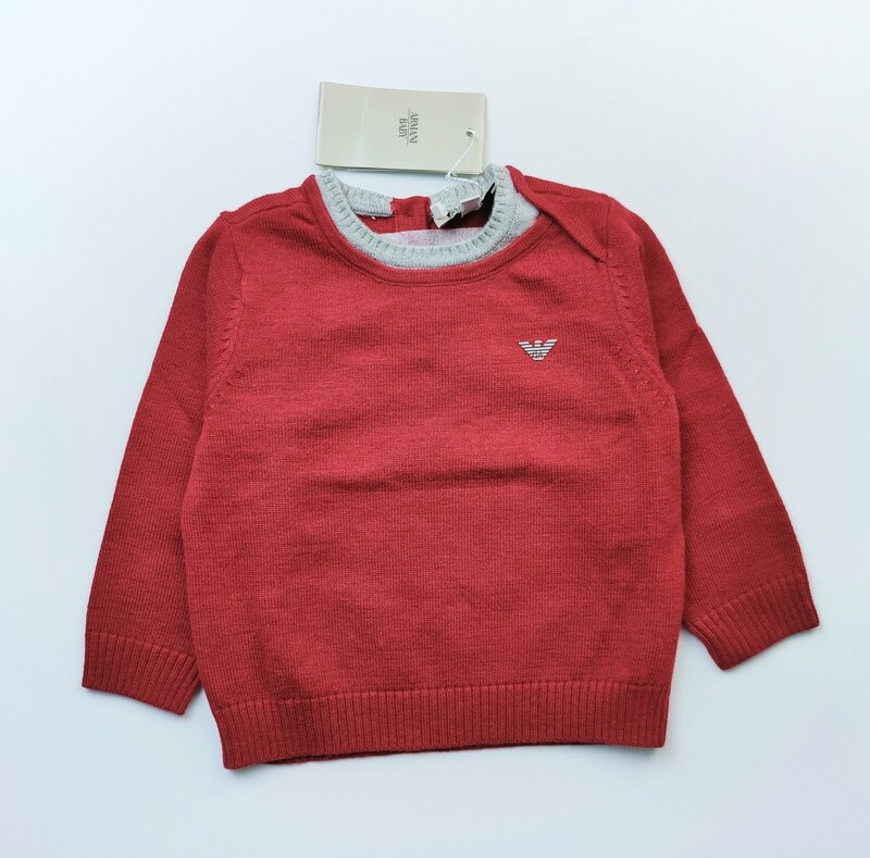 Sweater Cyrillus Red - Size 12 months