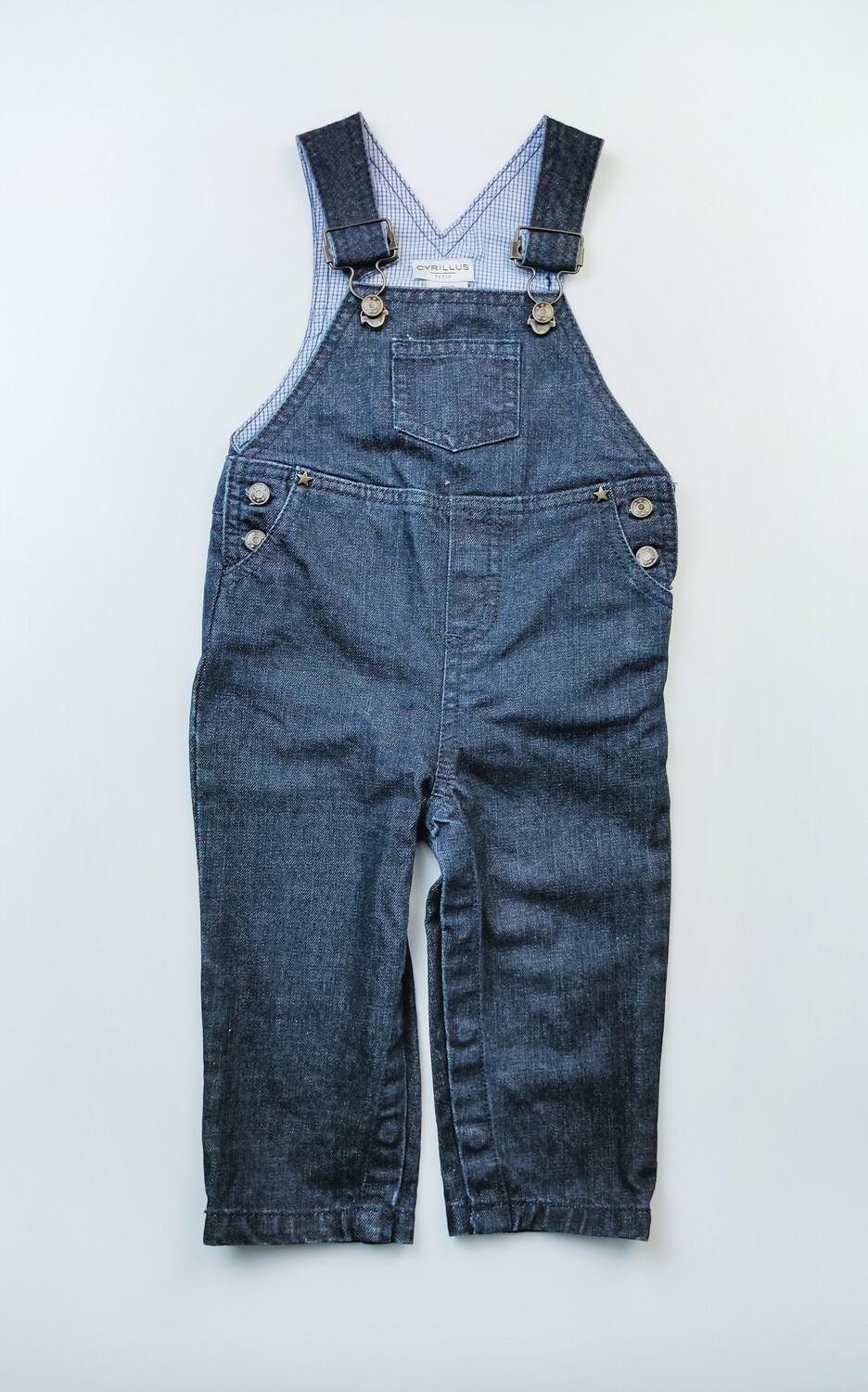 Dungarees Cyrillus Blue - Size 12 months