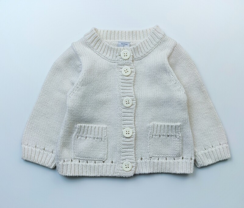 Vest Petit Bateau White - Size 12 months