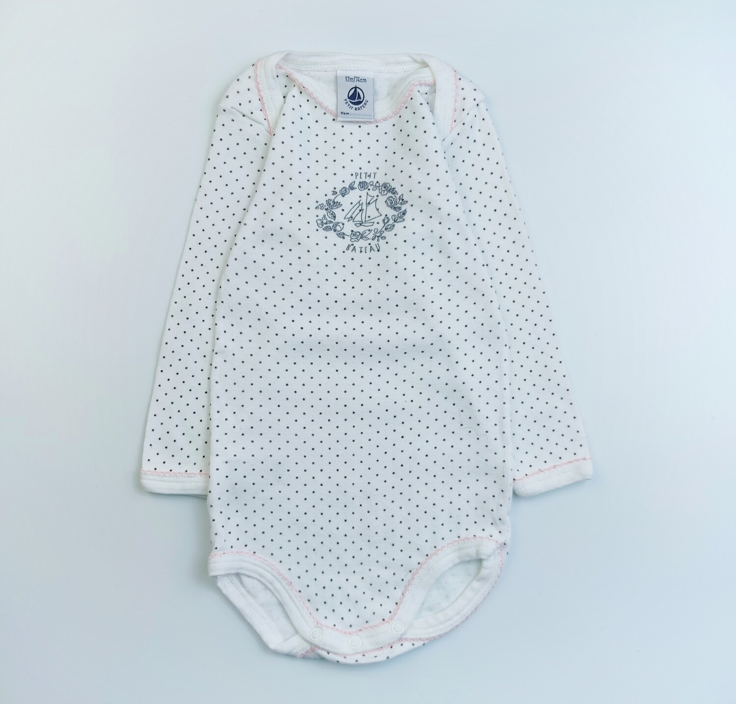 Bodysuit Petit Bateau White - Size 12 months