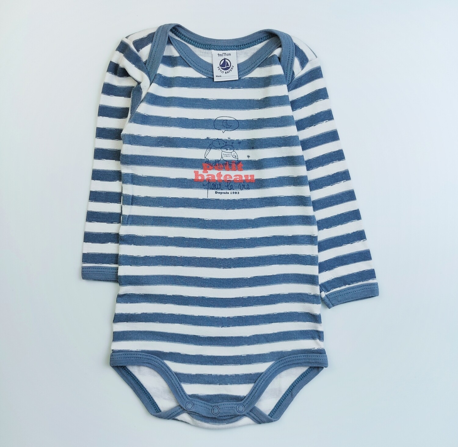 Body Petit Bateau Blanc - Taille 9 mois