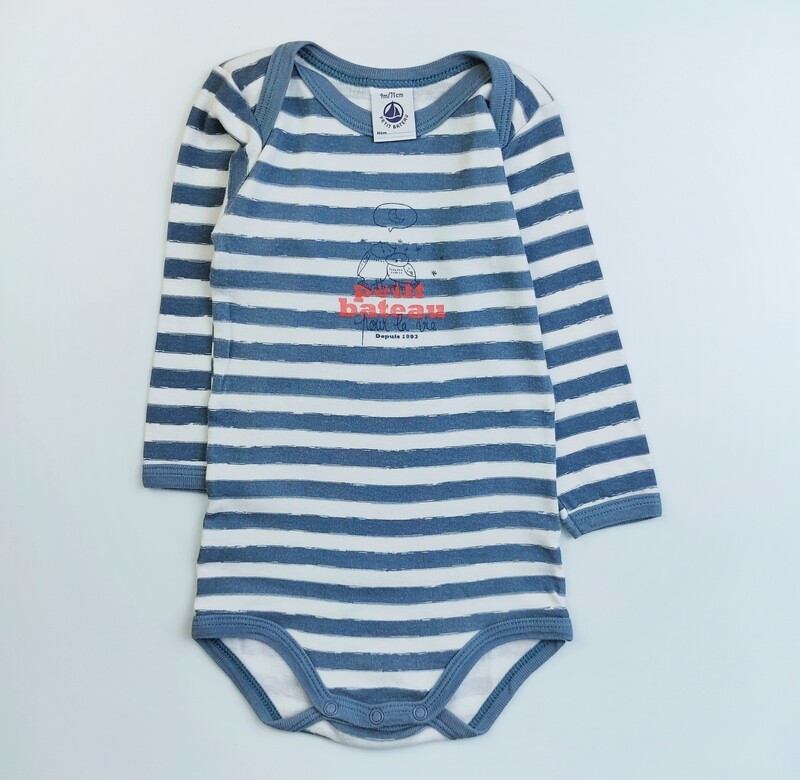 Bodysuit Petit Bateau White - Size 9 months