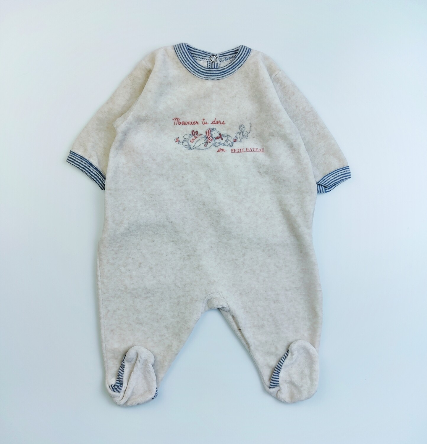 Pyjamas Petit Bateau Orange - Size 1 month