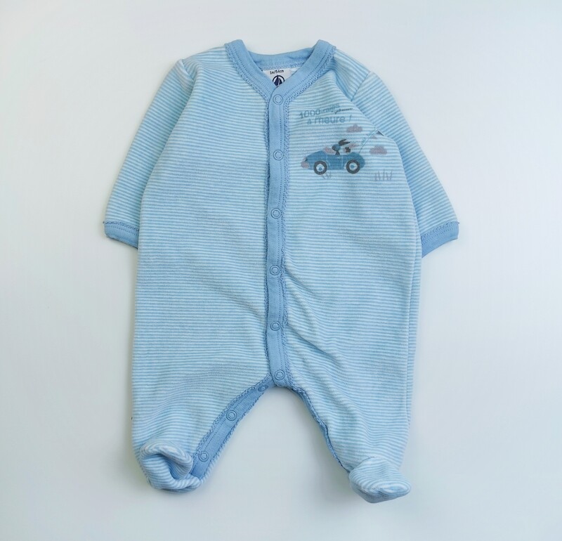 Pyjamas Petit Bateau Blue - Size 1 month