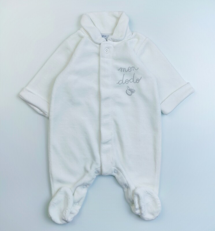 Pyjamas Petit Bateau White - Size 1 month