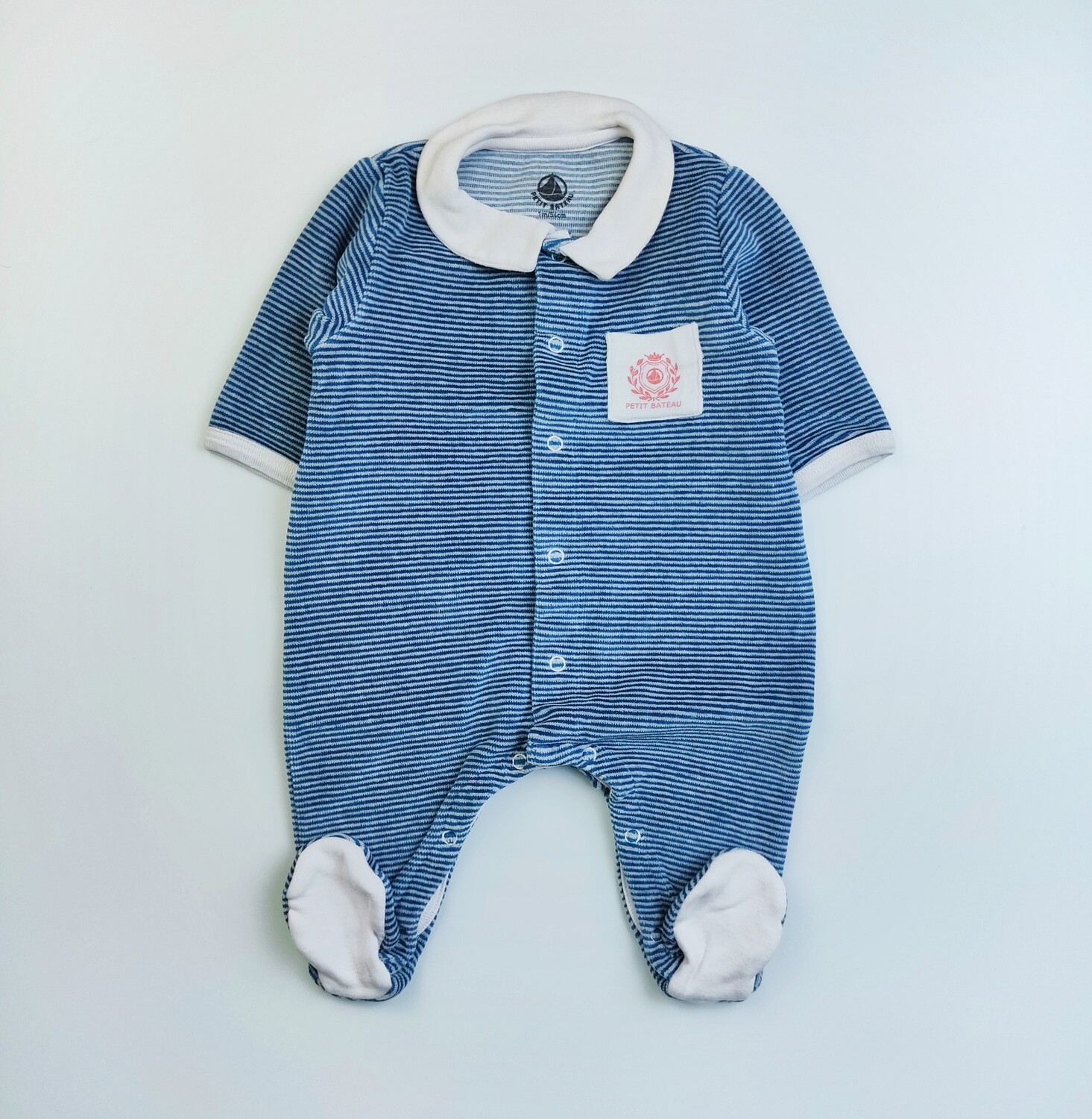Pyjamas Petit Bateau Blue - Size 1 month
