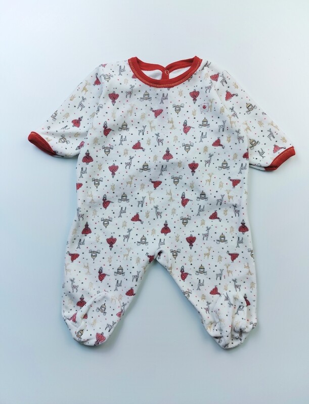 Pyjamas Petit Bateau White - Size 3 months