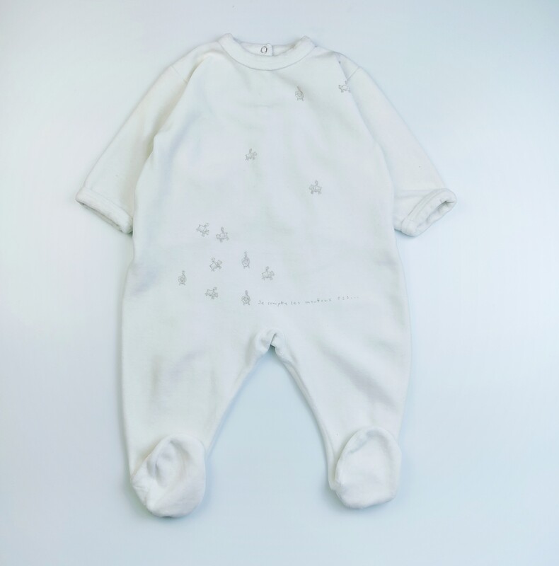 Pyjamas Petit Bateau White - Size 6 months
