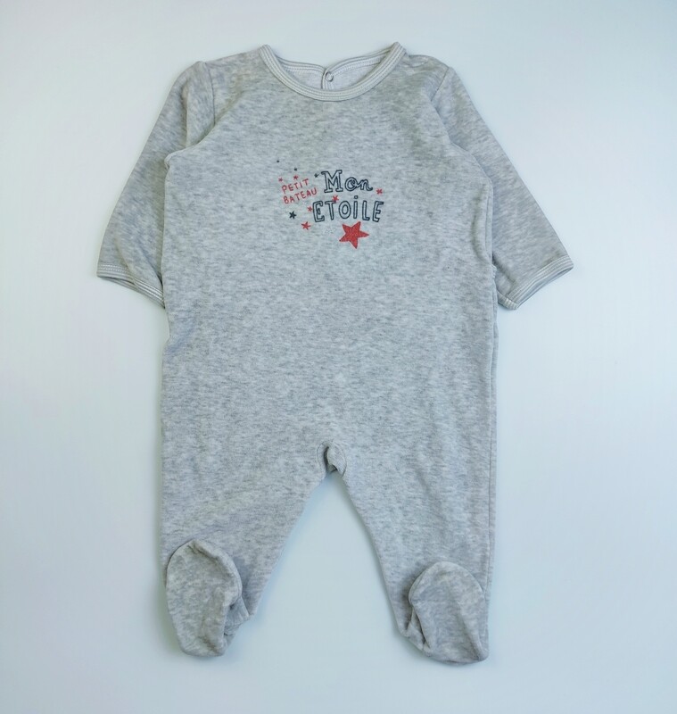 Pyjamas Petit Bateau Grey - Size 6 months