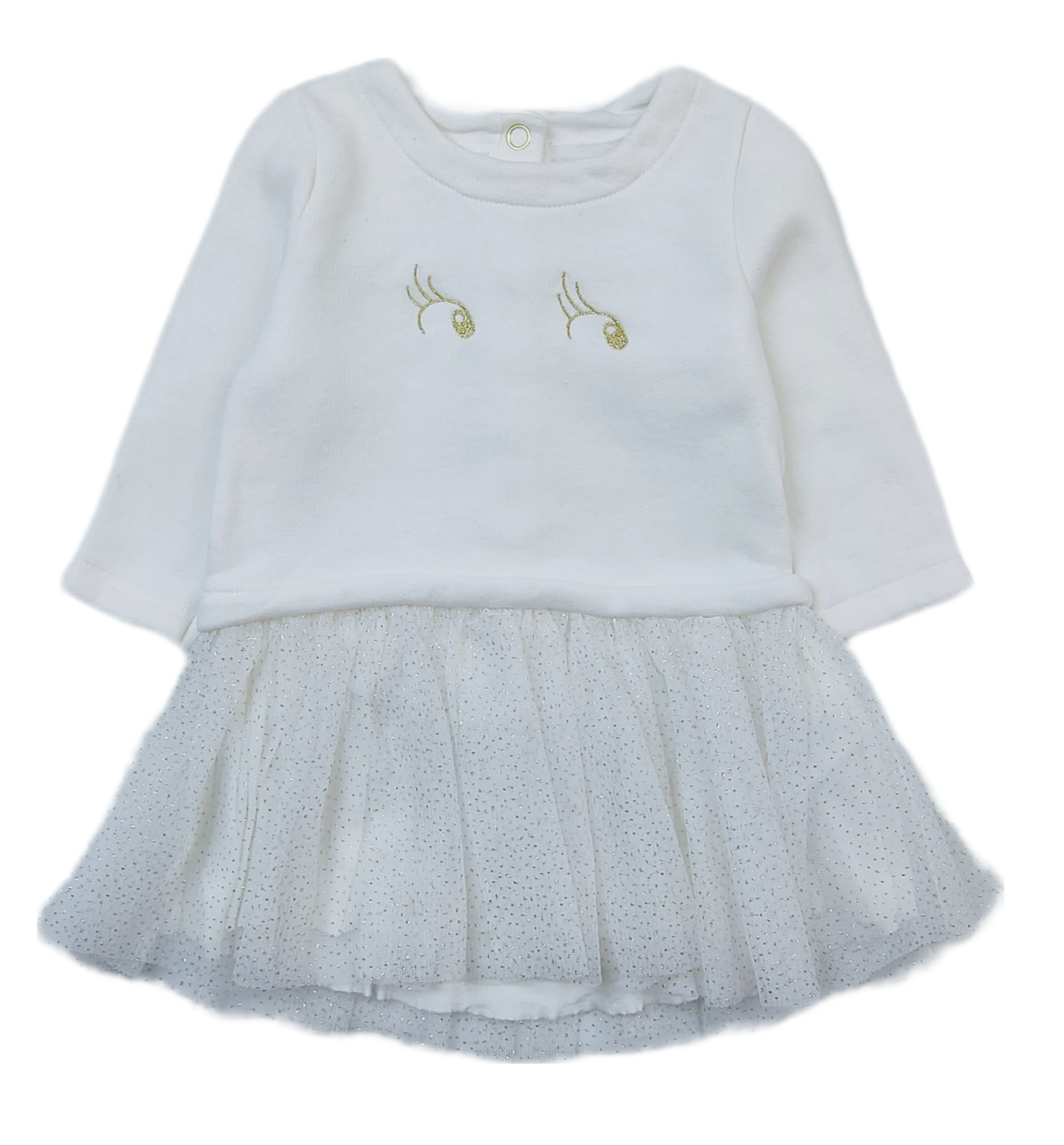 Dress Petit Bateau White - Size 6 months
