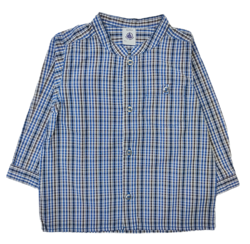 Chemise Petit Bateau Bleu - Taille 18 mois