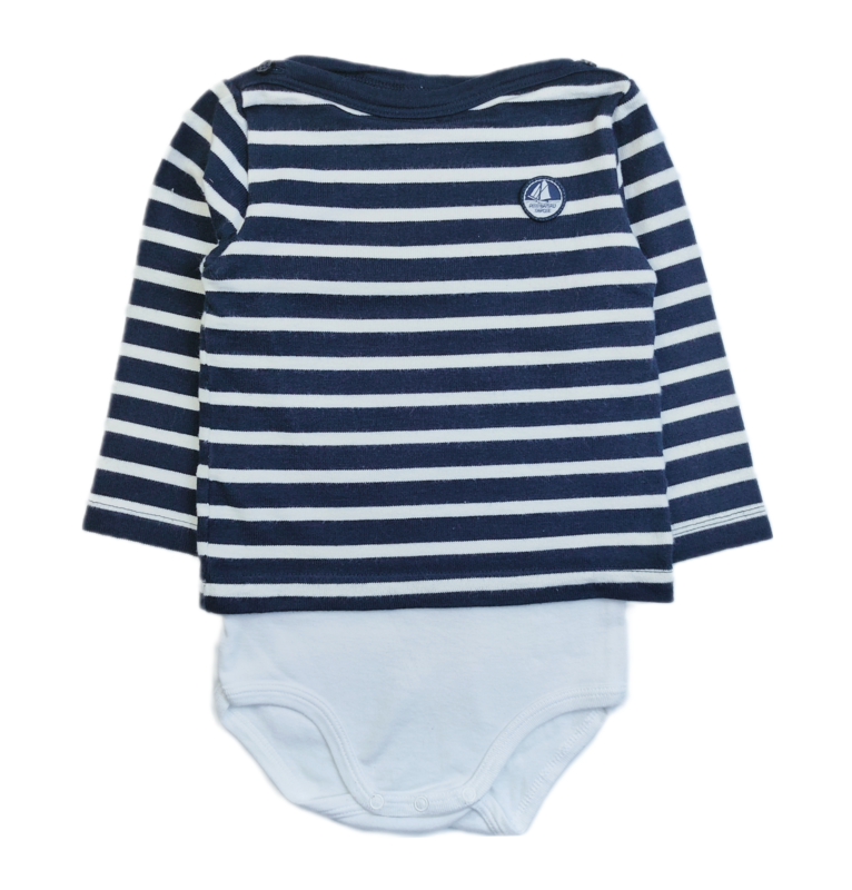 Bodysuit Petit Bateau Blue - Size 18 months