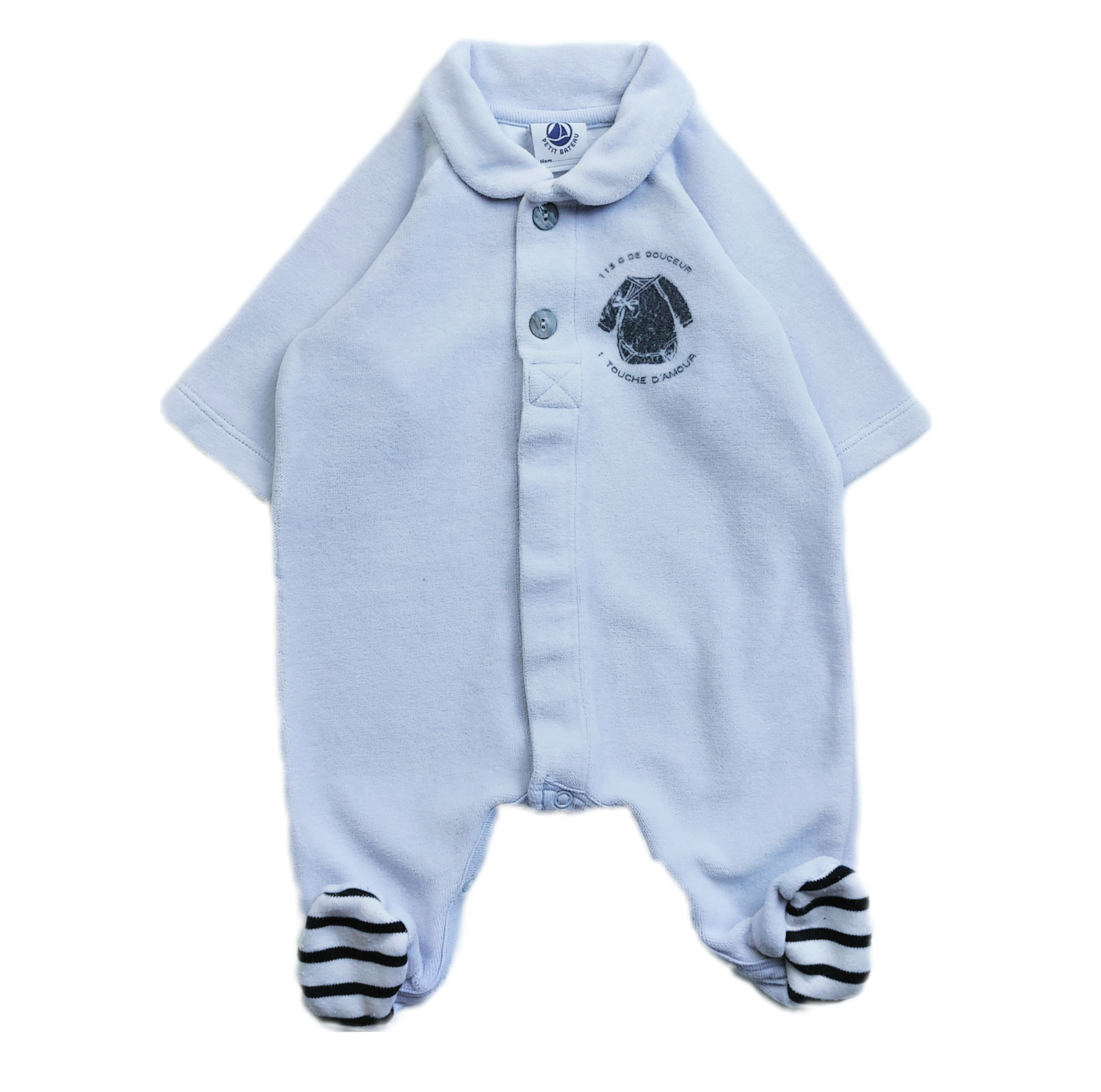 Pyjamas Petit Bateau Blue - Size 1 month