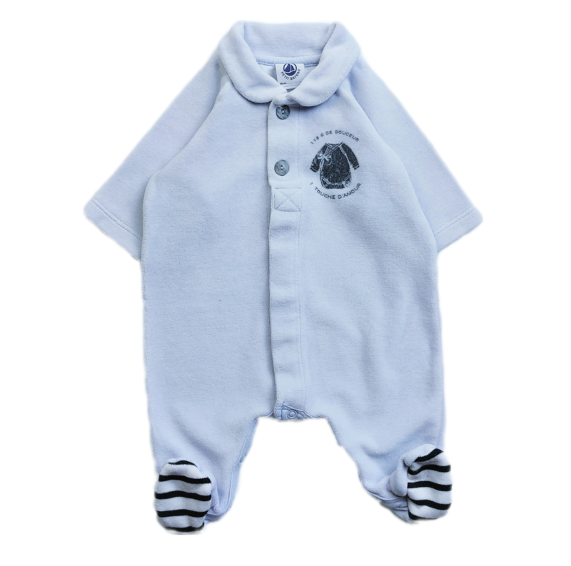 Pyjamas Petit Bateau Blue - Size 1 month
