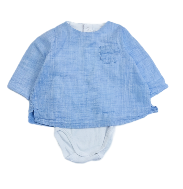 Bodysuit Boutchou Blue - Size 6 months