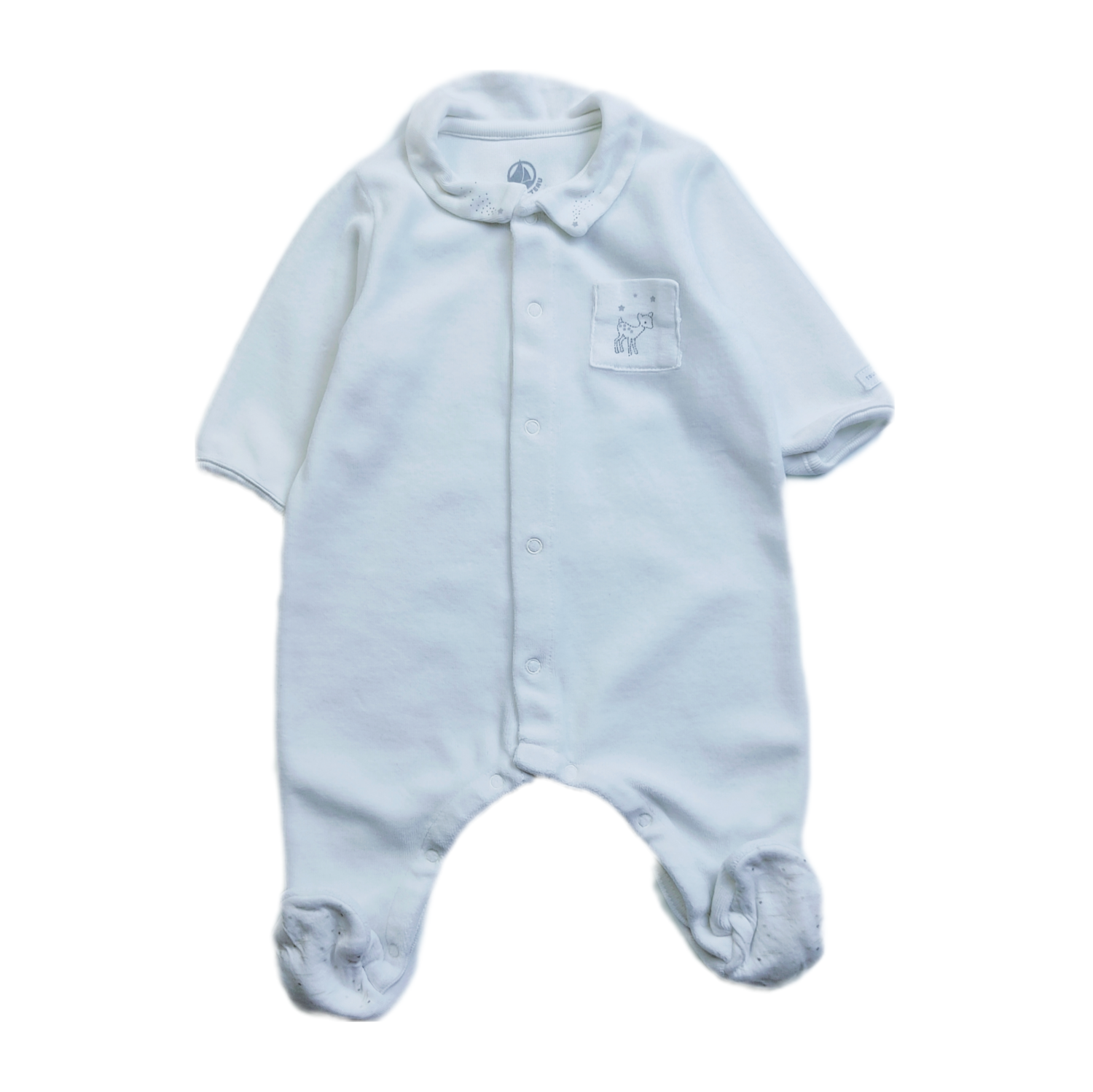 Pyjama Petit Bateau Blanc - Taille 1 mois