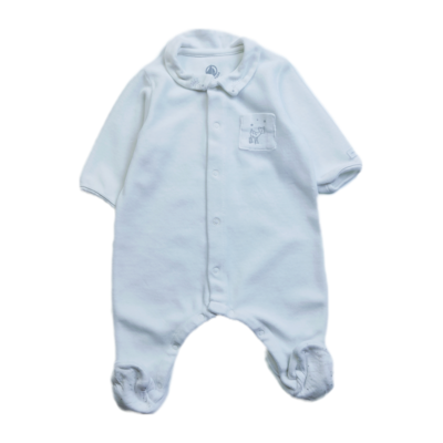 Pyjamas Petit Bateau White - Size 1 month