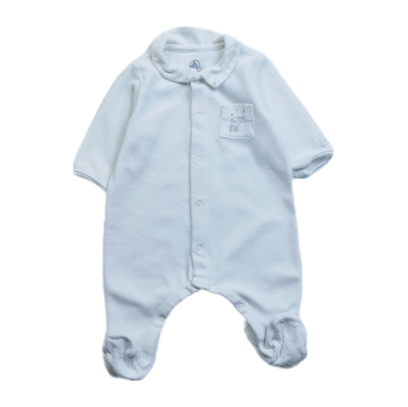 Pyjamas Petit Bateau White - Size 1 month