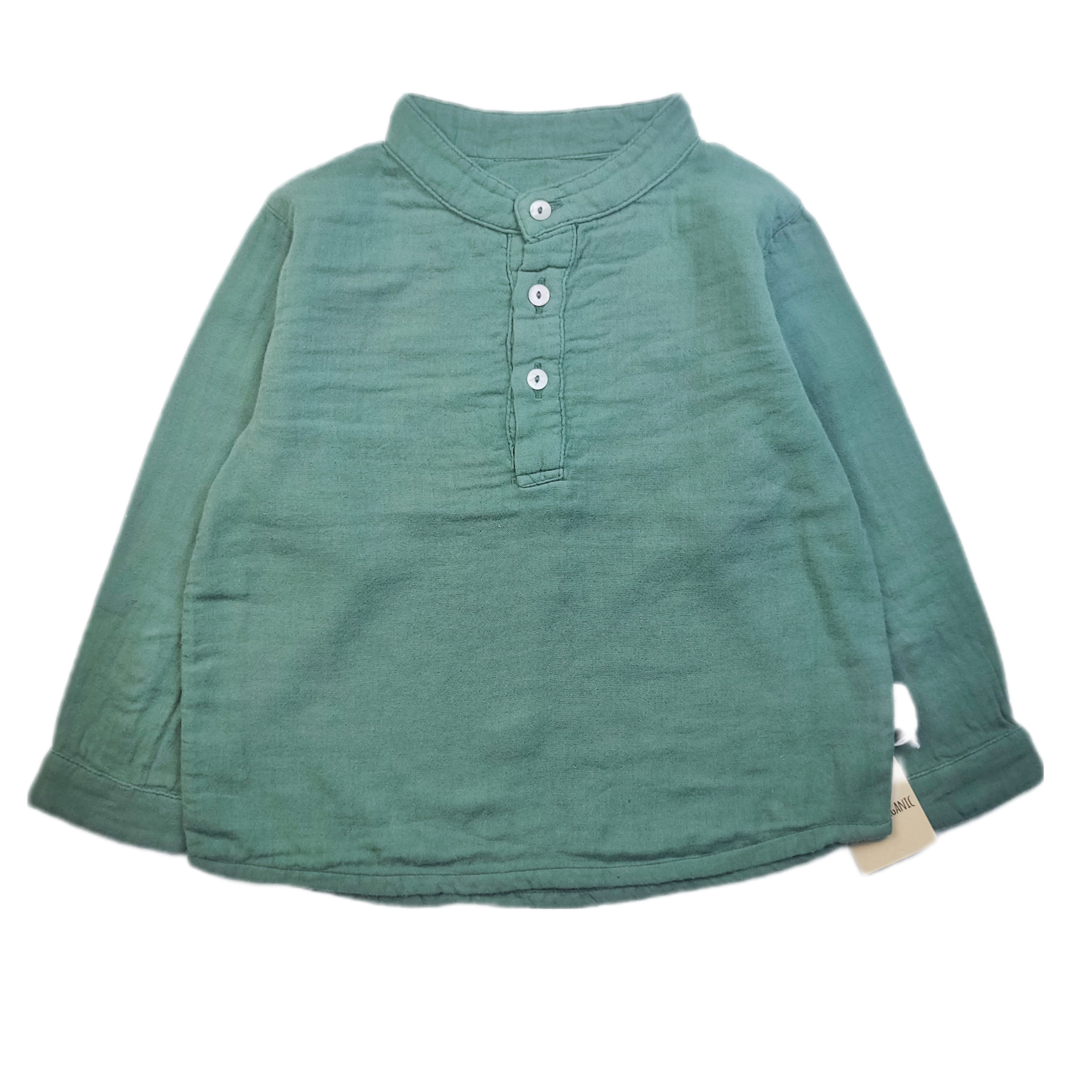 Shirt Poudre organic Green - Size 18 months