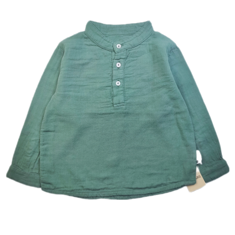 Shirt Poudre organic Green - Size 18 months