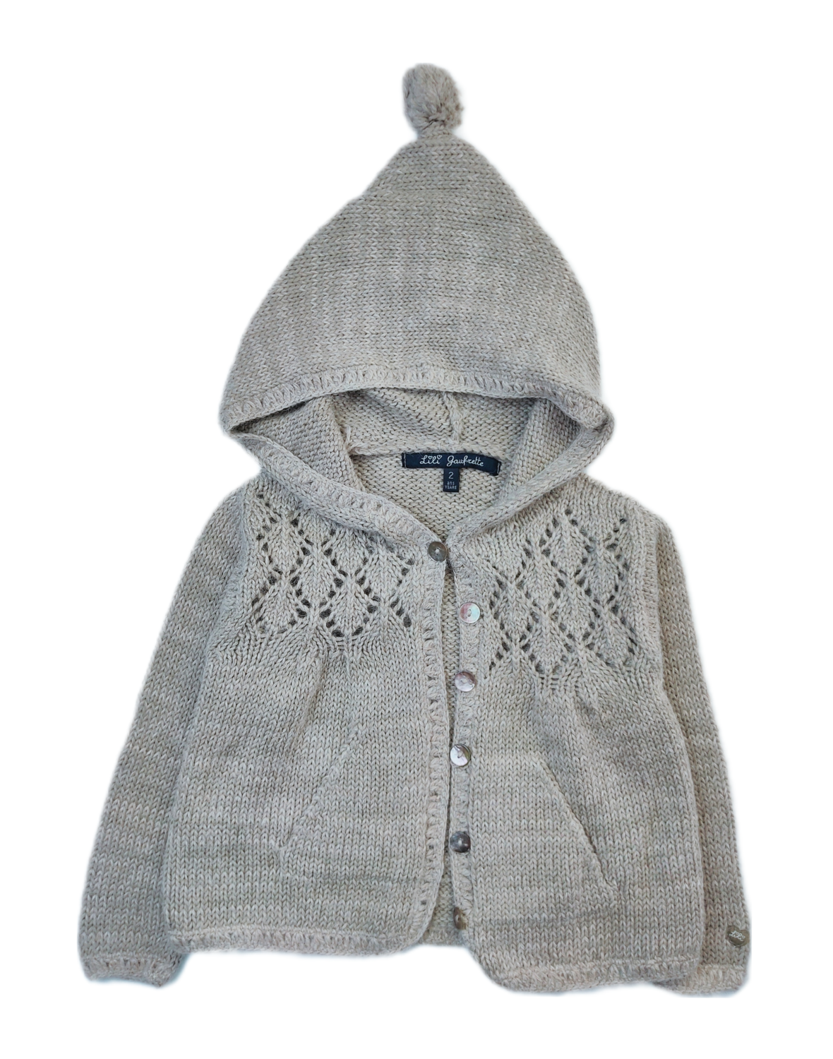 Vest Lili Gaufrette Brown - Size 2 years
