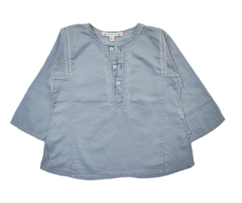 Blouse Bonpoint Grey - Size 2 years