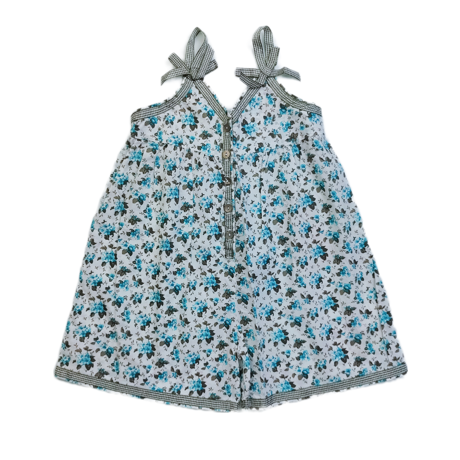 Jumpsuit Lili Gaufrette Blue - Size 2 years